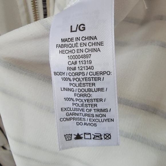 Dynamite white striped dress, size L - Picture 4 of 5